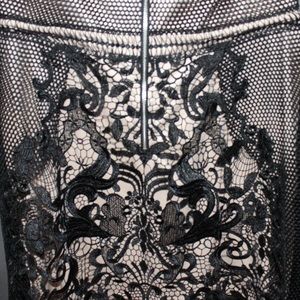 EXPRESS BLACK STRAPLESS LACED DRESS SIZE 12